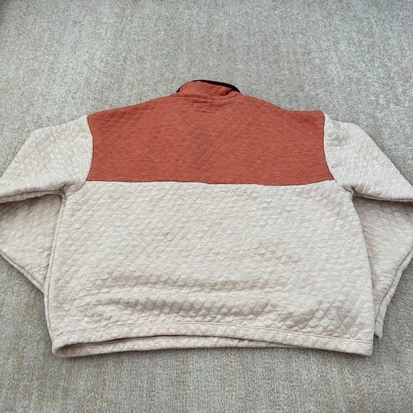 Marine Layer Quilted Pullover Zip Up Sweatshirt Top XL - Picture 4 of 7